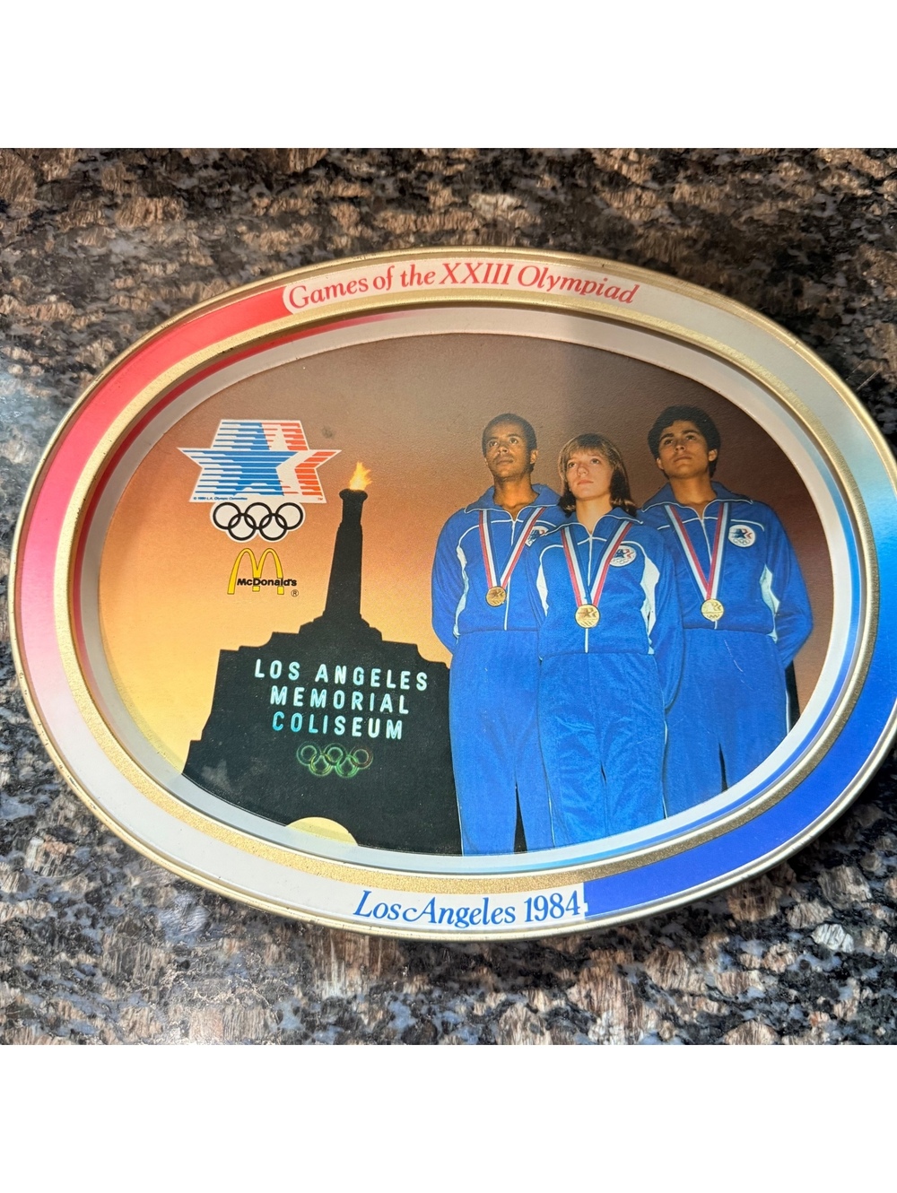 Vintage 1984 Los Angeles Olympics McDonald’s Metal Tray XXIII Olympiad LA84